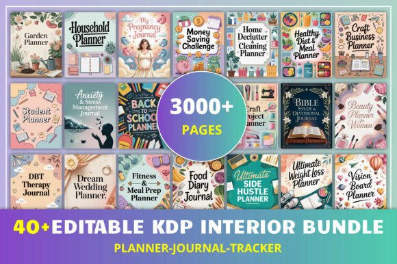 Download 40+Editable KDP Interior Bundle - Editable Collection
