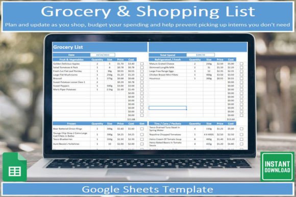 Download Editable Grocery List I Google Sheets - Editable Collection