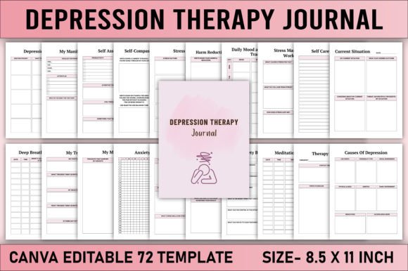 Download Editable Depression Therapy Journal - Editable Collection