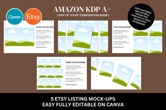 Download Amazon KDP a+ Canva Mockup Bundle - Amazon kdp Collection
