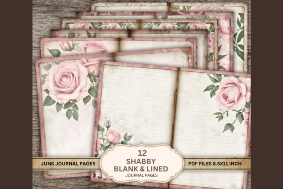 Download Shabby Blank Lined Journal Pages PDF - Lined journal Collection