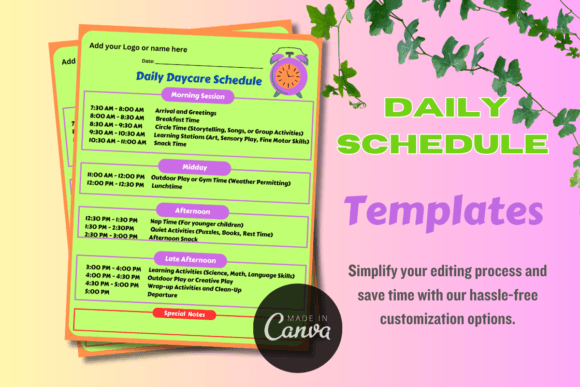 Download Editable Daily Schedule Template - Editable Collection
