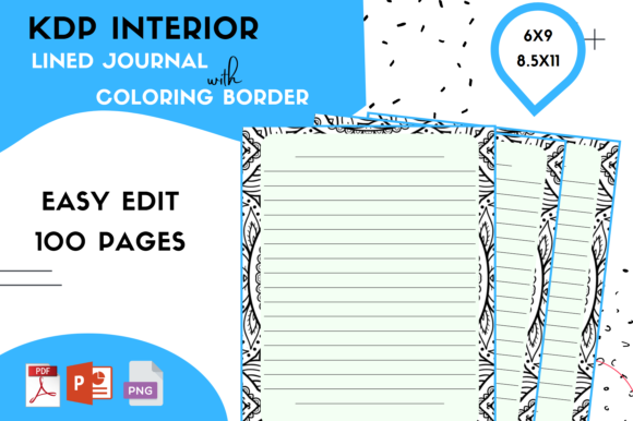 Download Lined Journal with Coloring Border #2 - Lined journal Collection