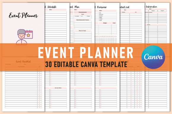 Download Editable Event Planner for Canva - Editable Collection