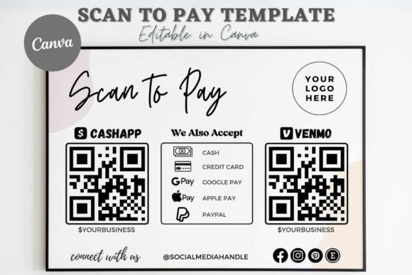 Download Editable Scan to Pay Card Canva Template - Editable Collection