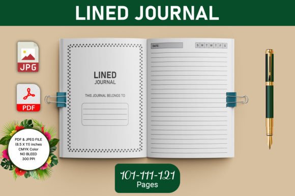 Download Lined Journal for KDP Interior - Lined journal Collection