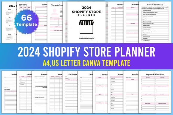 Download Editable 2024 Shopify Store Planner - Editable Collection