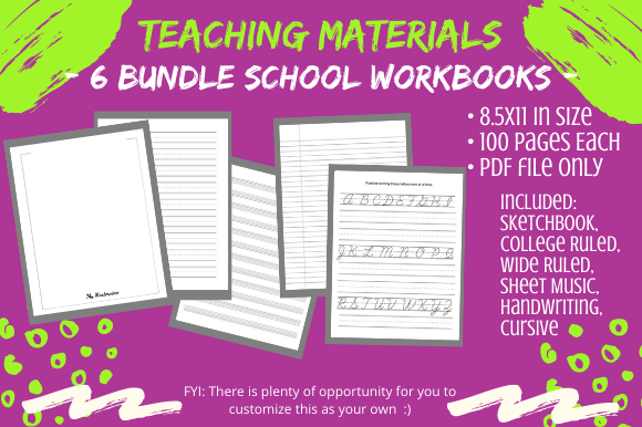 Download 6 Bundle School, Homeschool Workbooks - Bundle Collection