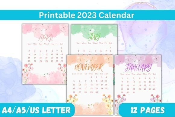 Download Editable Colorful 2023 Calendar - Editable Collection