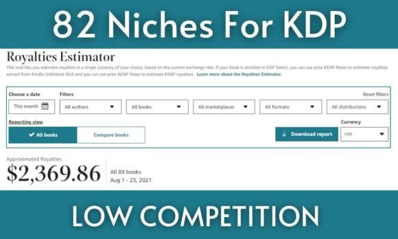 Download 82 Amazon KDP Niches for Low - Amazon kdp Collection