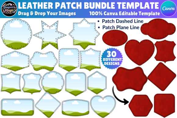 Download Leather Patch Canva Editable Template - Editable Collection