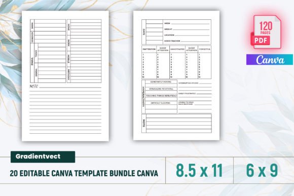 Download (KDP) 20 Editable Canva Template Bundle - Editable Collection