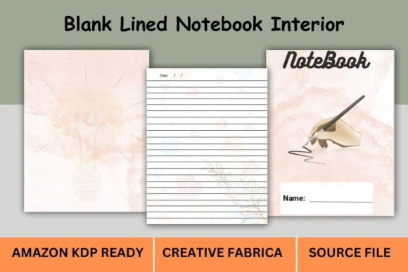 Download Lined Journal Notebook, Interior + Cover - Lined journal Collection