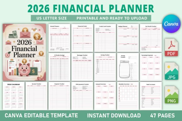 Download Editable 2026 Financial Planner - Editable Collection