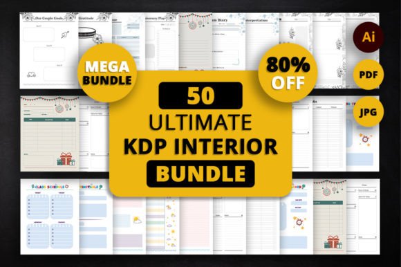 Download 50 Editable KDP Templates Bundle Pack - Editable Collection