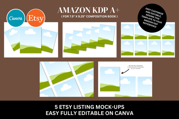 Download Amazon KDP a+ Canva Mockup Bundle - Amazon kdp Collection