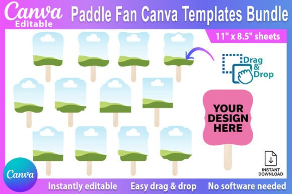 Download Editable Paddle Fan Canva Templates - Editable Collection