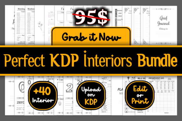 Download Perfect KDP Interiors Bundle - Editable - Editable Collection