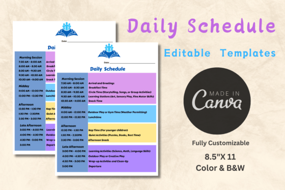 Download Editable Daily Schedule Template - Editable Collection
