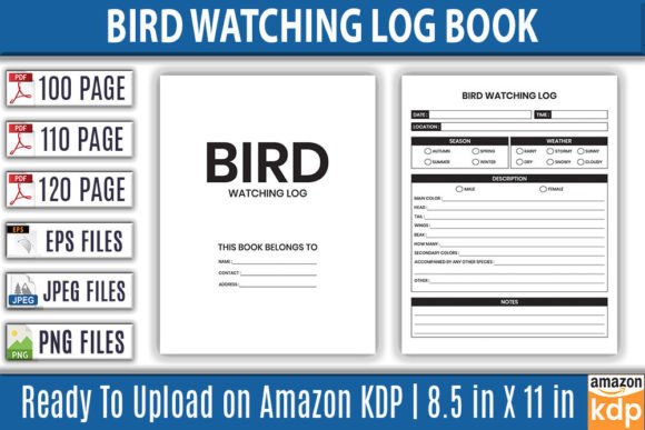 Download Bird Watching  Log Book Bundle | KDP Int - Bundle Collection