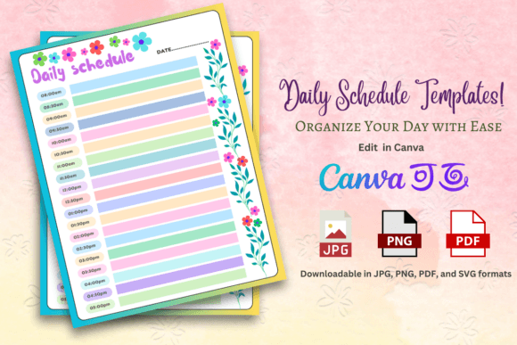 Download Editable Daily Schedule Template - Editable Collection