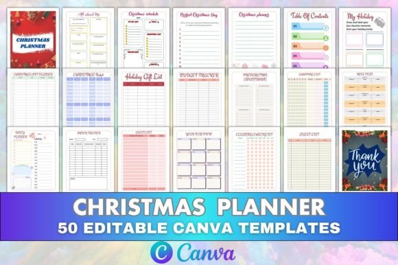 Download Christmas Planner Canva Editable KDP - Editable Collection