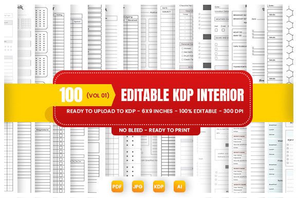 Download Mega Editable KDP Interior Bundle - Editable Collection