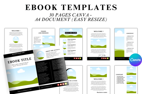 Download 30 Editable Ebook Template - Editable Collection