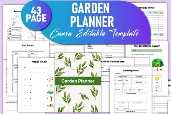 Download Editable Garden Planner Canva KDP - Editable Collection